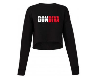 Don Diva Logo Women's Cropped Sweatshirt