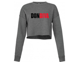 Don Diva Logo Women's Cropped Sweatshirt